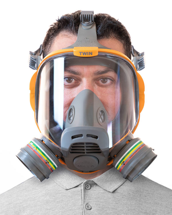 Panarea twin 7200, maschera intera, dpi delle vie respiratorie