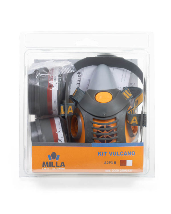 kit protezione Vulcano 2000 con filtri antigas e antipolvere