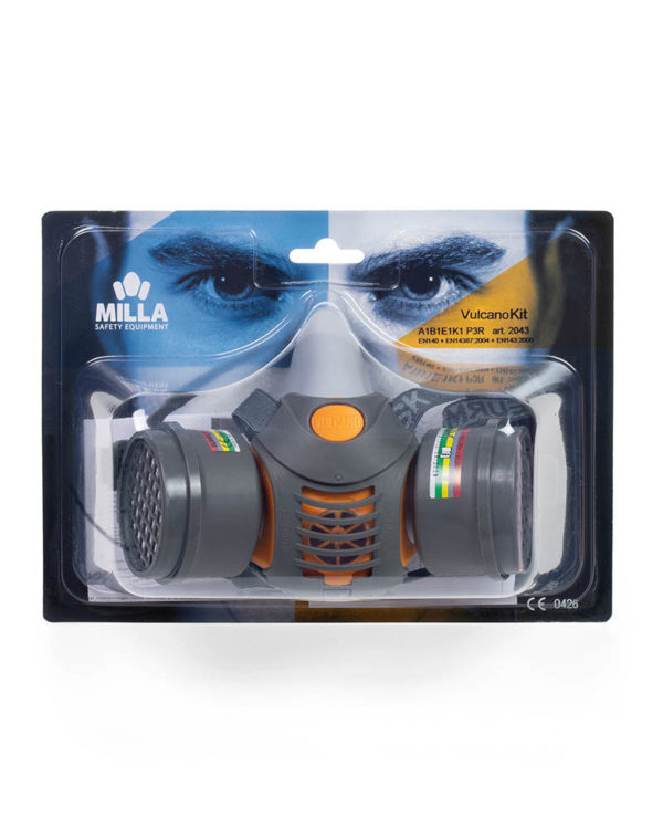 kit protezione semimaschera con filtri antigas